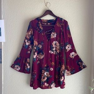 Blu pepper, size small two layered long sleeve dress or shirt